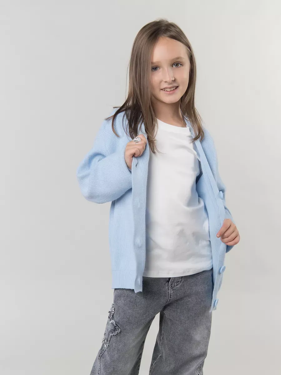 Кардиганы 23003 голубой;небесно-голубой Jeestyle