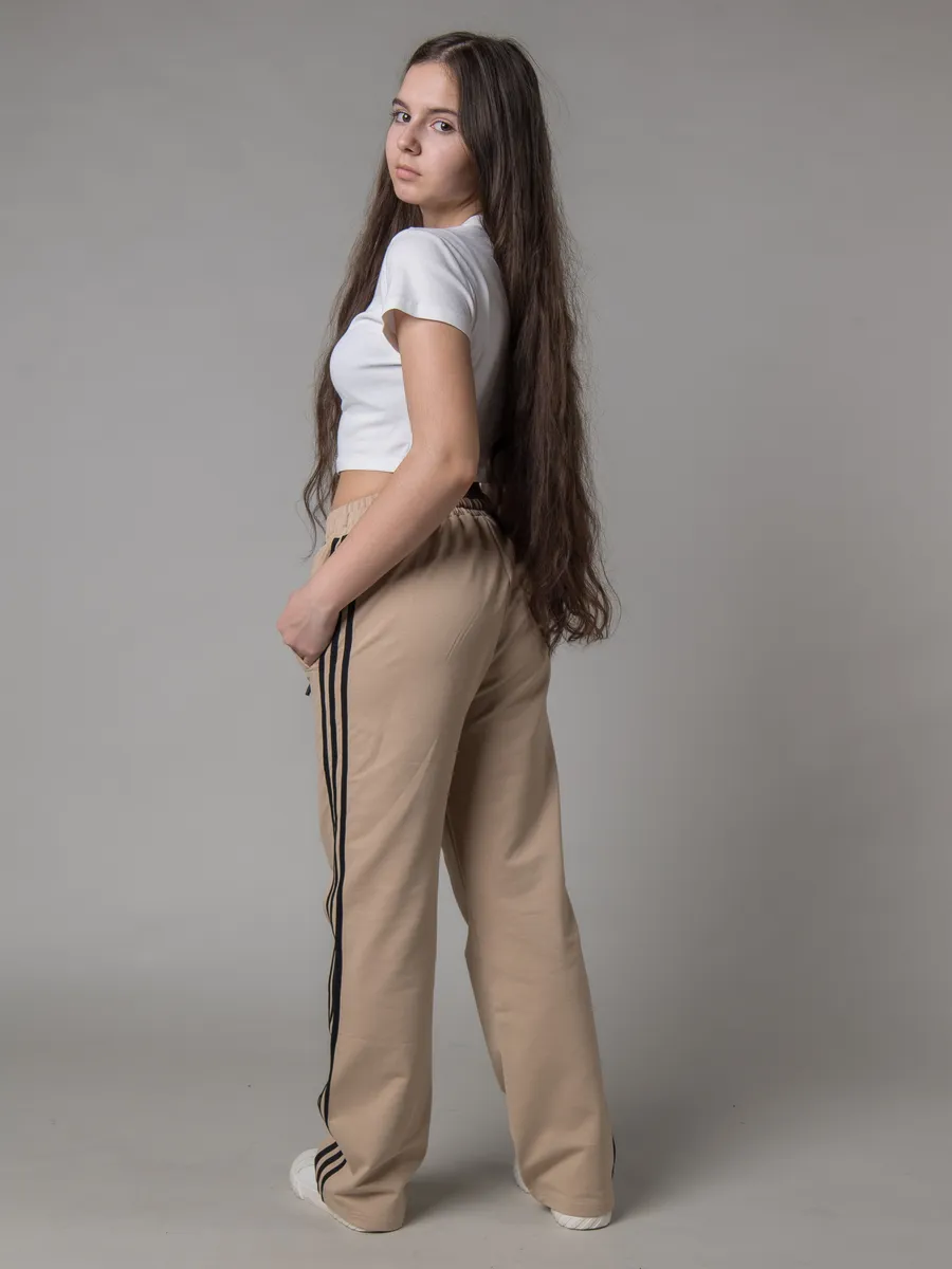 Брюки спортивные 099 капучино;бежевый Jeestyle