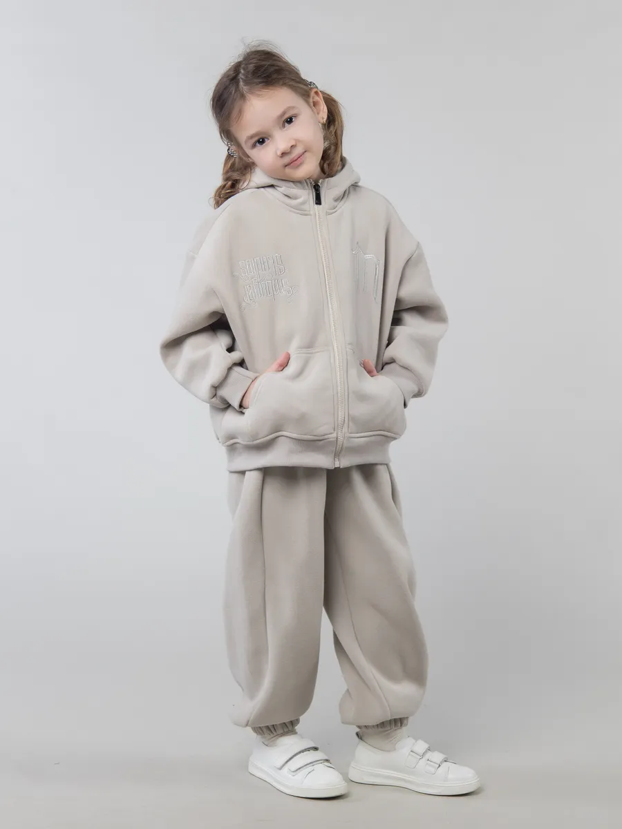 Костюм спортивный утепленный 508 бежевый Jeestyle