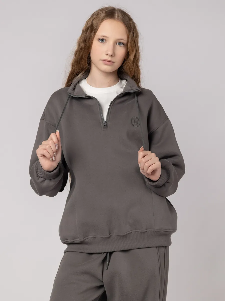 Костюм спортивный утепленный с начесом 916 графит Jeestyle